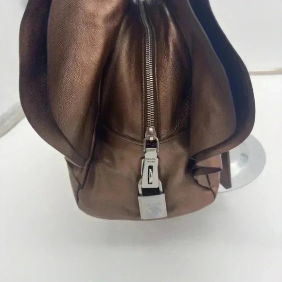 PRADA Rovere Mordore Nappa Leather Bauletto - Picture 3 of 16